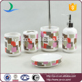 Zylindrische bunte Keramik Badezimmer Zahnbürste Box